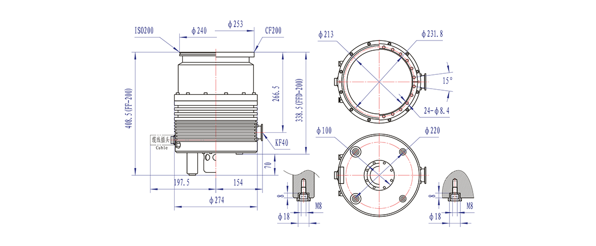 Turbo-H200/1400-FFD涡轮分子泵