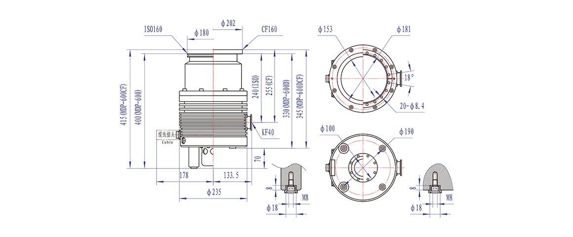 Turbo-H600-MD涡轮分子泵