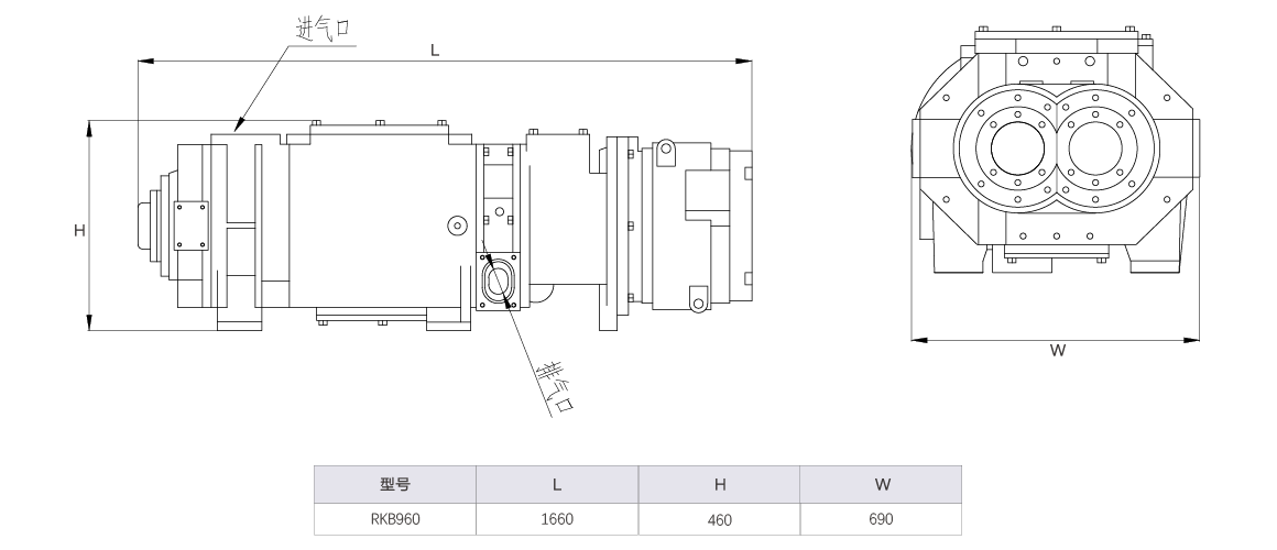 RKB0960干式螺杆真空泵